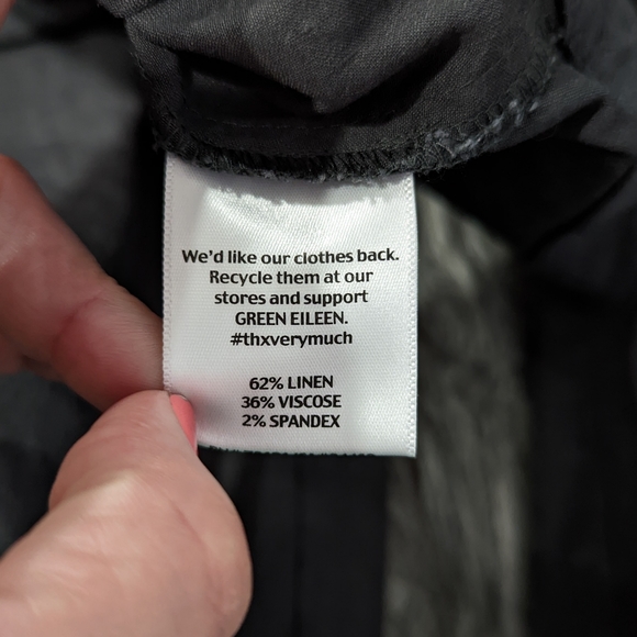 🩶 SOLD 🩶NWT Eileen Fisher graphite gray linen blend pants - Picture 8 of 11